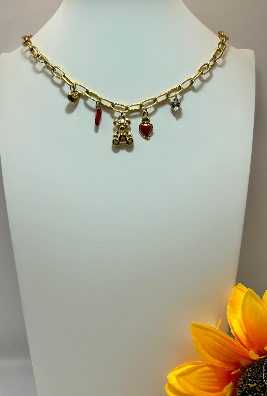 Collana Teddy Red