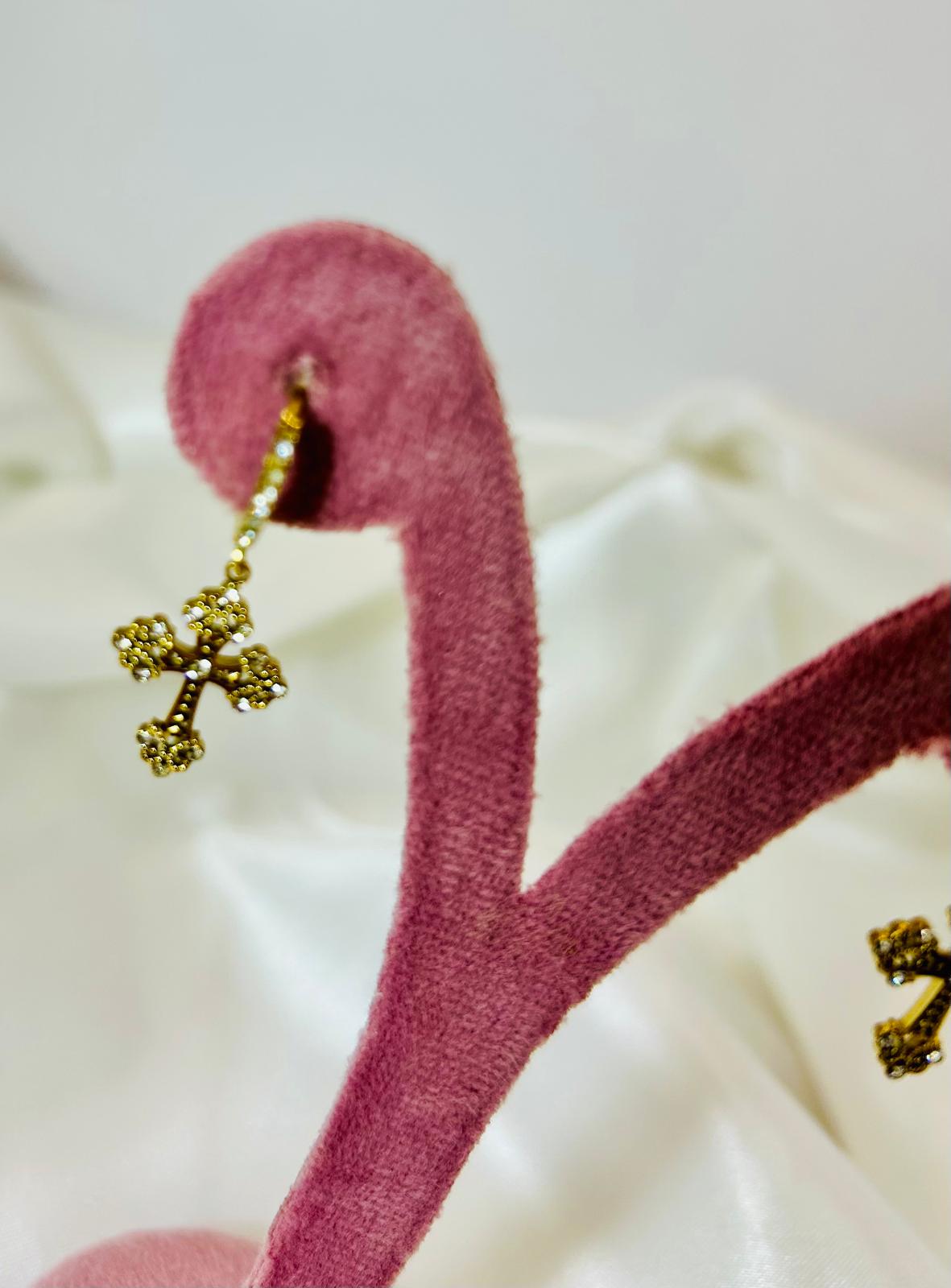 Orecchini Croce Diamond