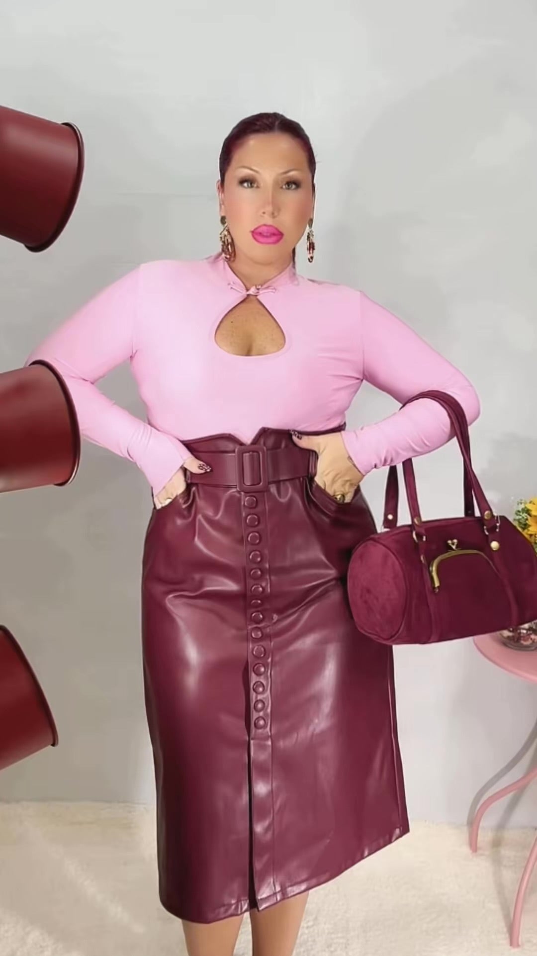 BORSA BURGUBDY ELEGANCE