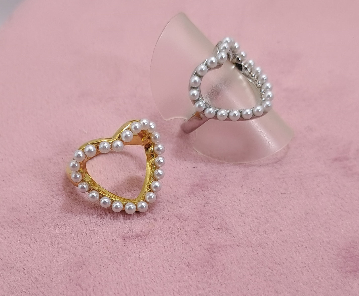 ANELLO CUORE PERLA