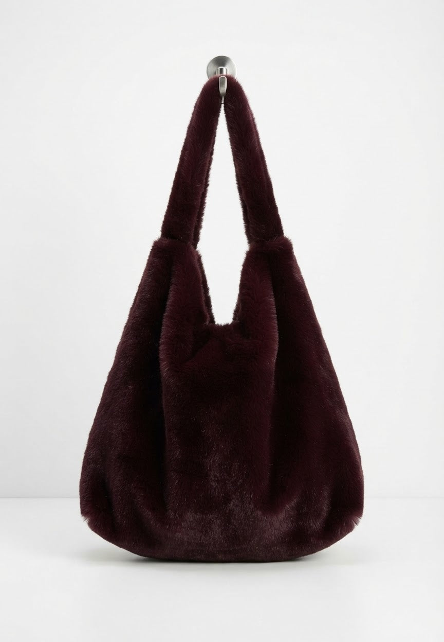 BORSA BIG PELUCHE BURGUNDY