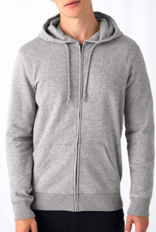 Felpa con zip intera e cappuccio
