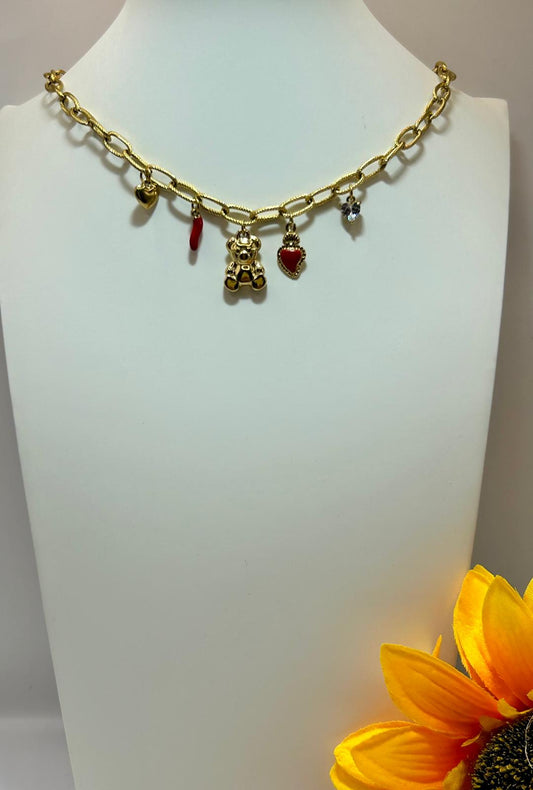 Collana Teddy Red