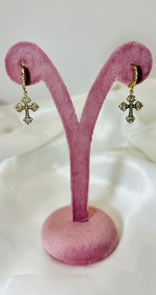 Orecchini Croce Diamond