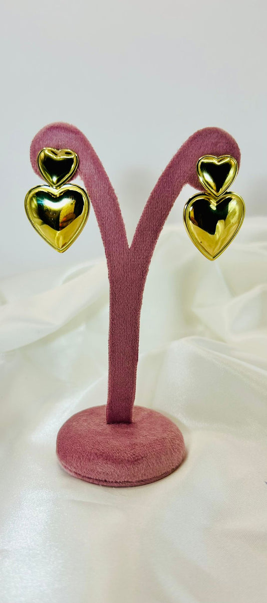Orecchini Cuore Bis