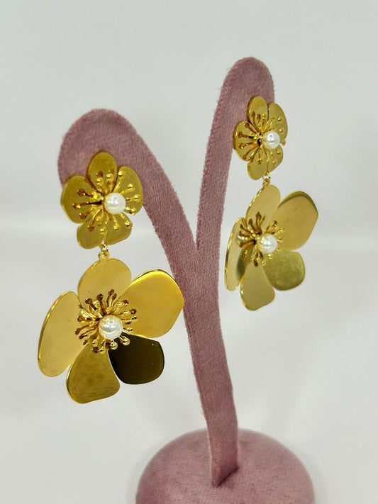ORECCHINI FIORI SPECCHIO