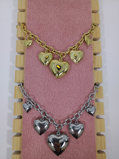 BRACCIALE CUORI SONAGLI